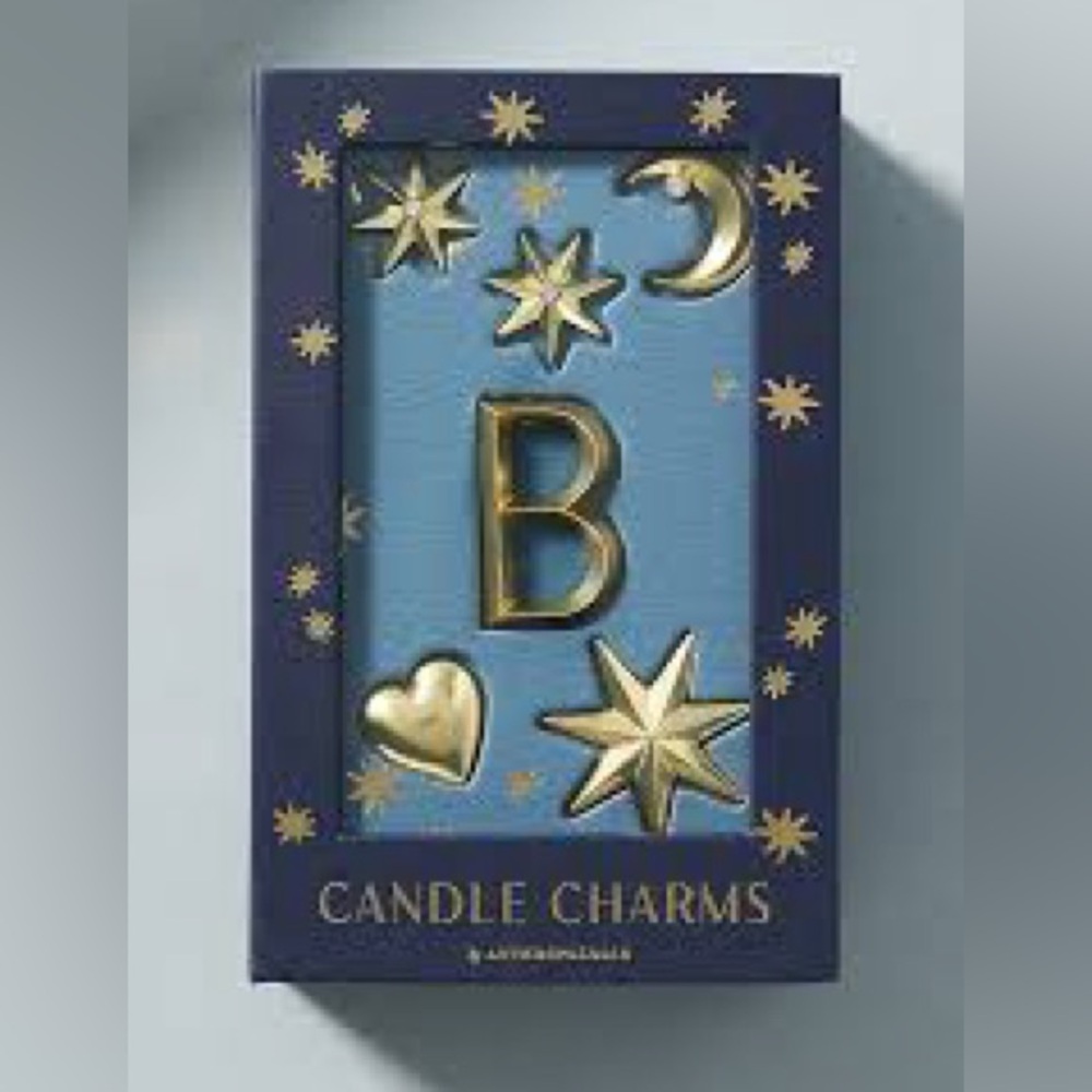 NWT Anthropologie Monogram Candle Charms "B"